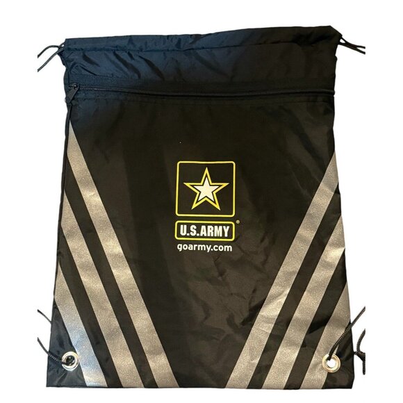 New U.S. Army Black Bag Army Draw String Bag Back Pack - Picture 1 of 2